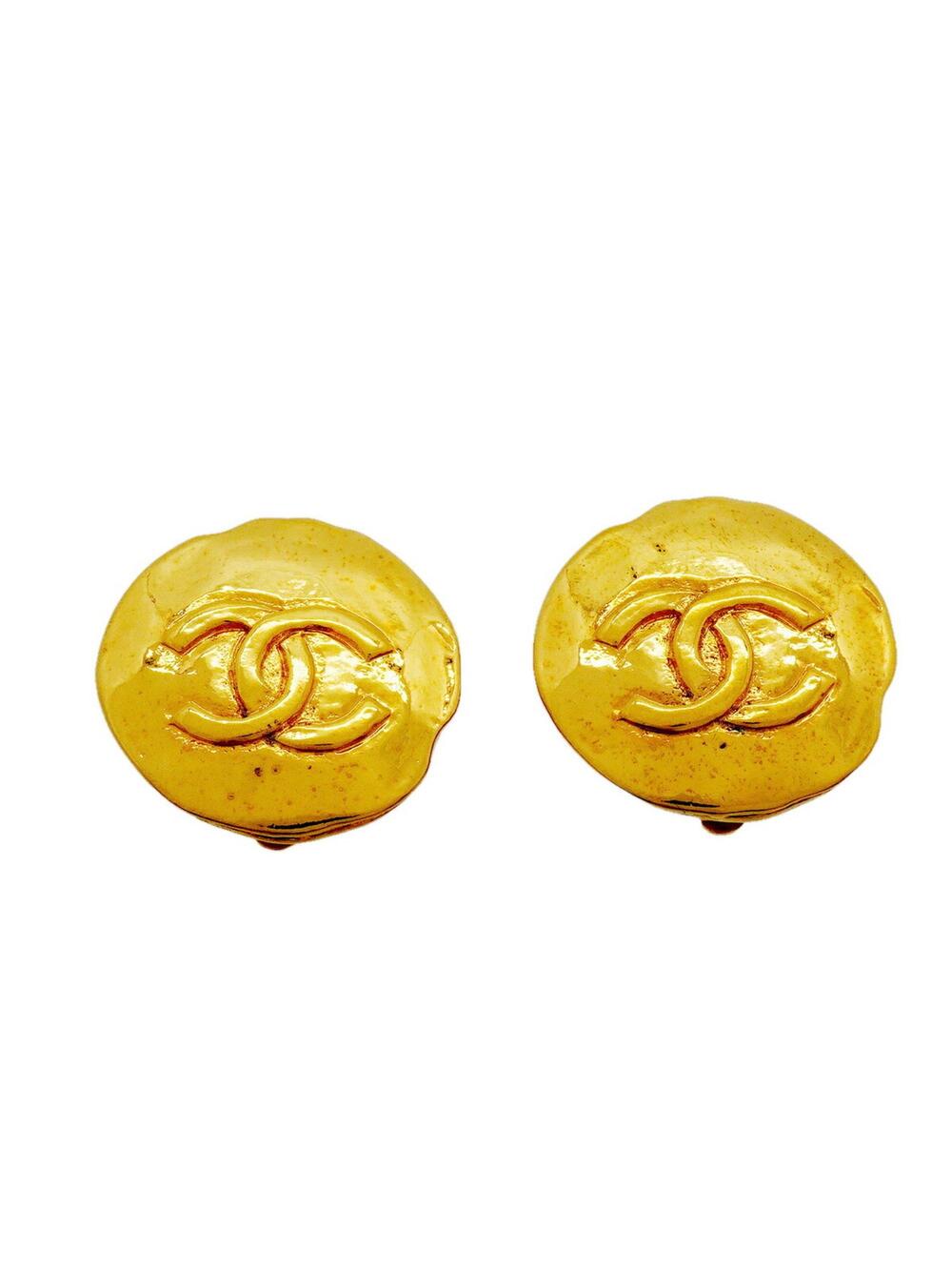 Chanel Cc Logo Clip-On Earrings Metal #351280C53B